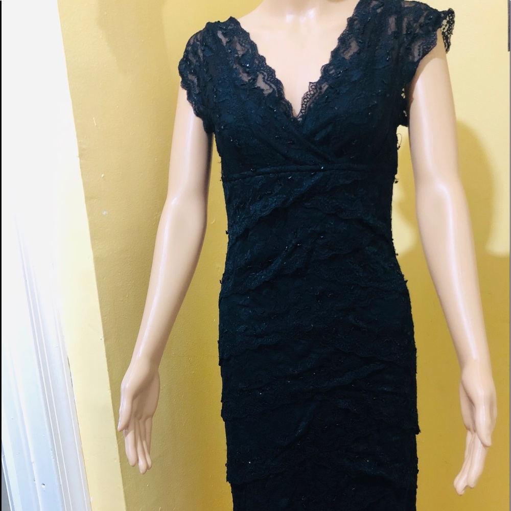 Sequins Lace Layered Marina Dress